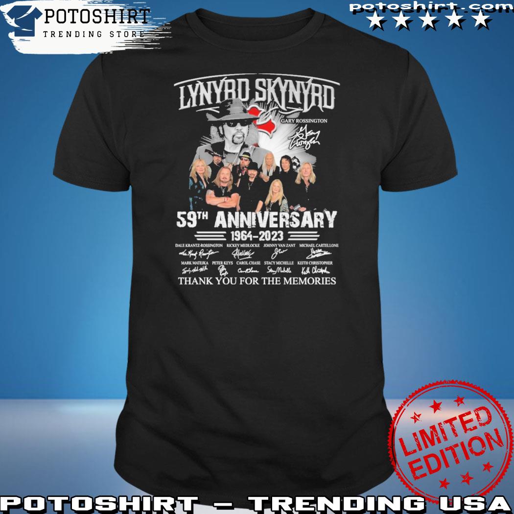 Official lynyrd skynyrs 59th anniversary 1964 2023 thank you for the memoire shirt