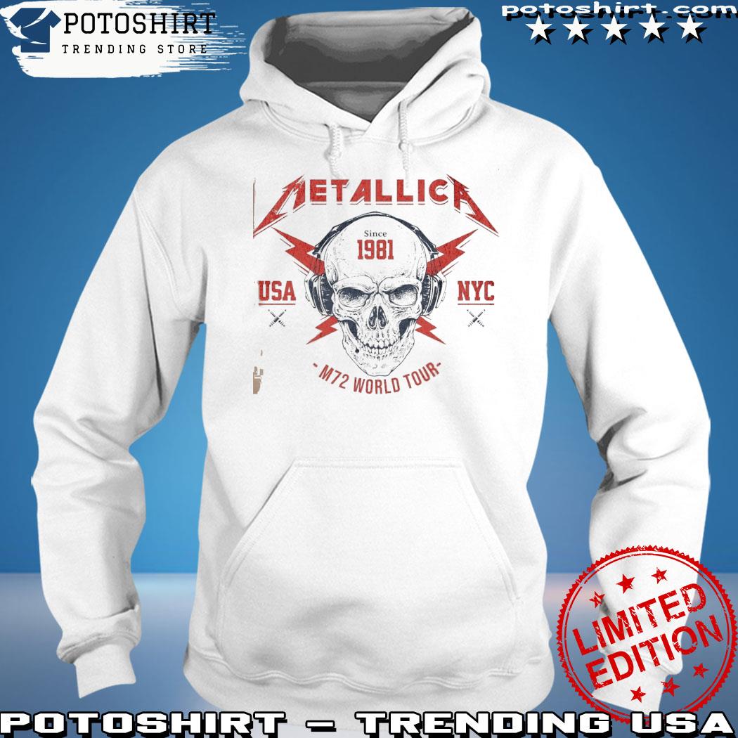 Official metallica Band M72 World Tour Shirt hoodie