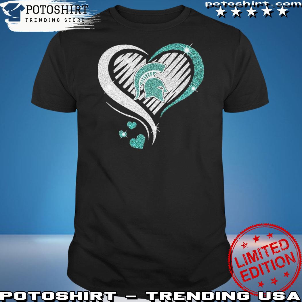 Official michigan State Spartans heart logo 2023 shirt