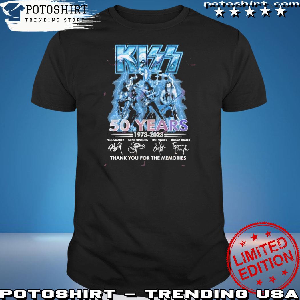 Official new Design Kiss 50 Years Of 1973 – 2023 Thank You For The Memories T-Shirt