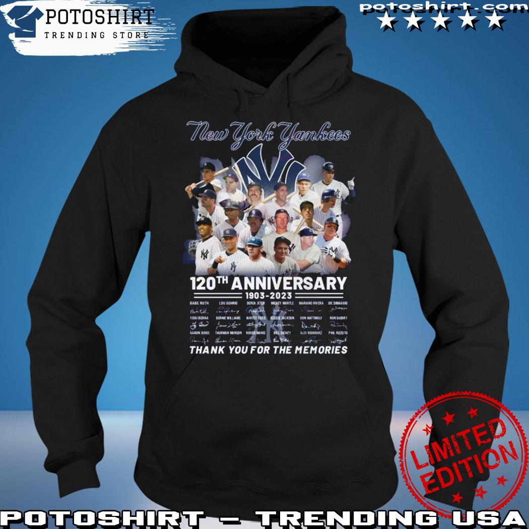 The Yankees 120th Anniversary Signature Thank You For The Memories Shirt,  hoodie, sweater, long sleeve and tank top