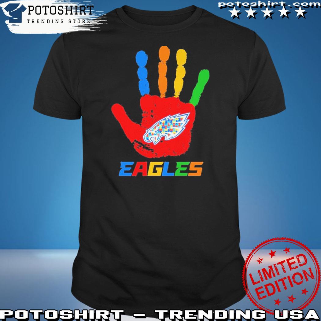 Official philadelphia eagles hand autism logo shirt, hoodie, sweater, long  sleeve and tank top