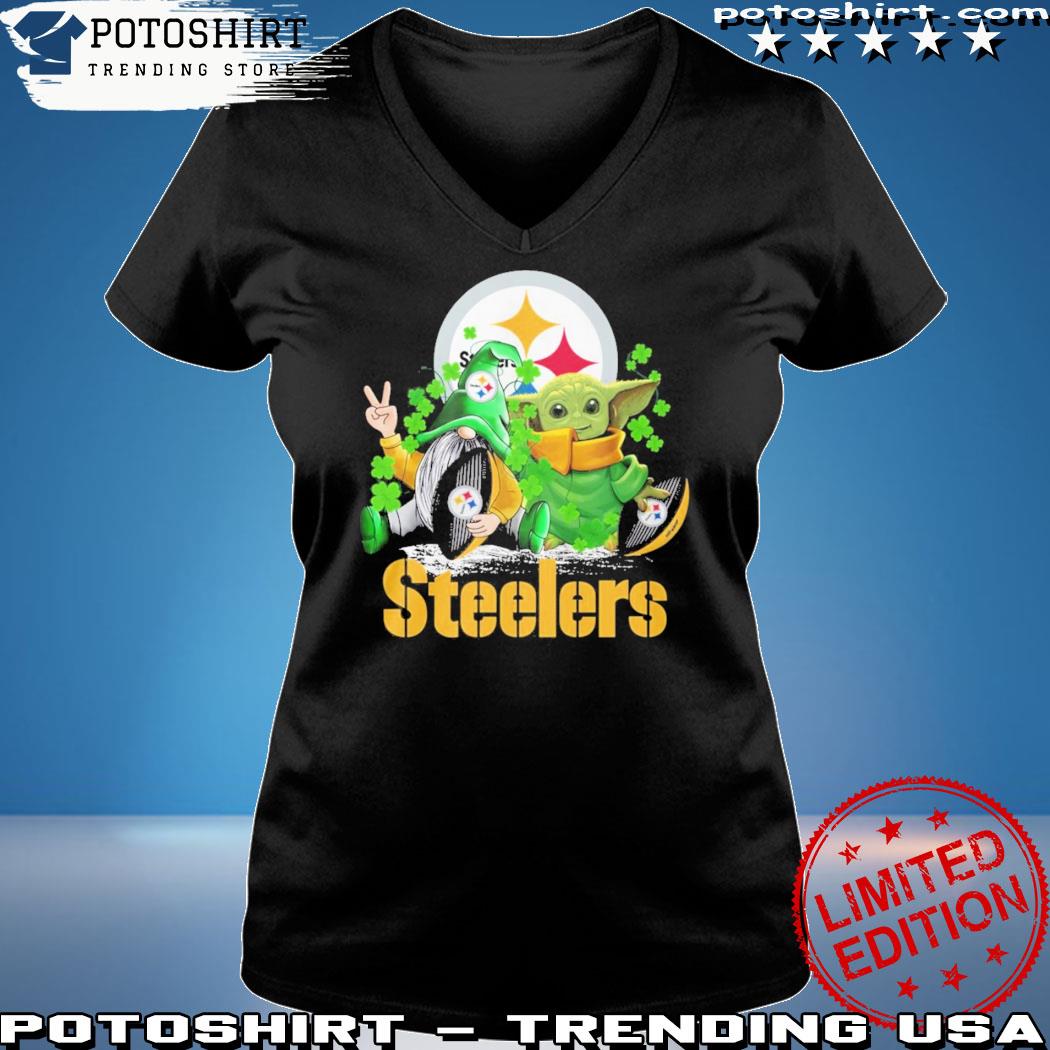 Baby Yoga and Gnome Pittsburgh Steelers St Patrick's Day shirt