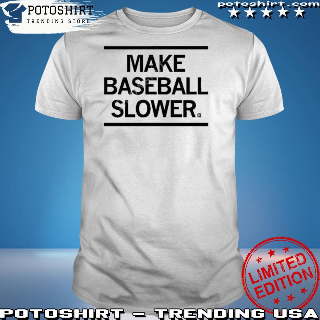 Official raygun merch make baseball slower shirt