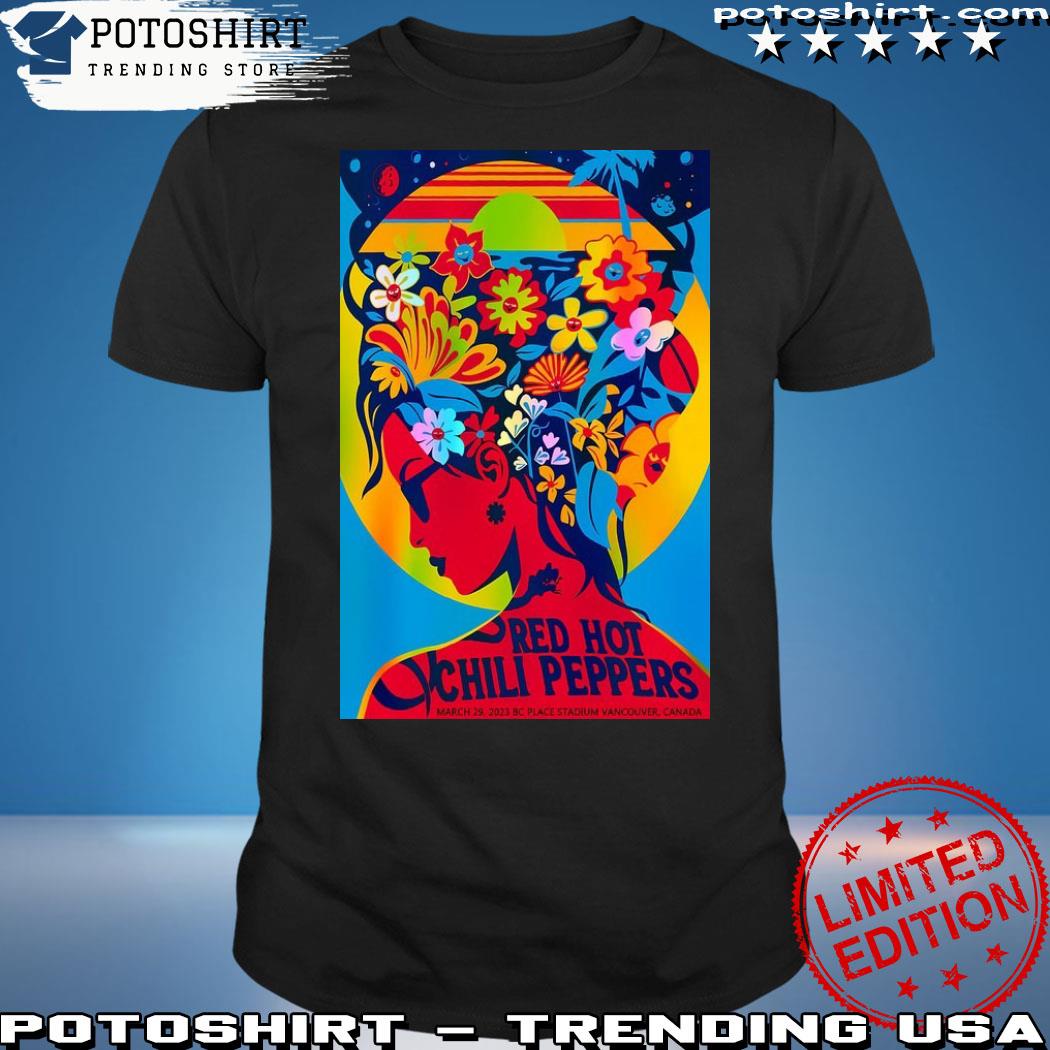 Official red Hot Chili Peppers 2023 Tour Vancouver, BC shirt