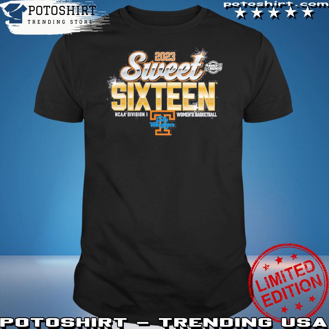 Official tennessee Lady Vols Branded 2023 NCAA Women's Basketball Tournament March Madness Sweet 16 T-Shirt