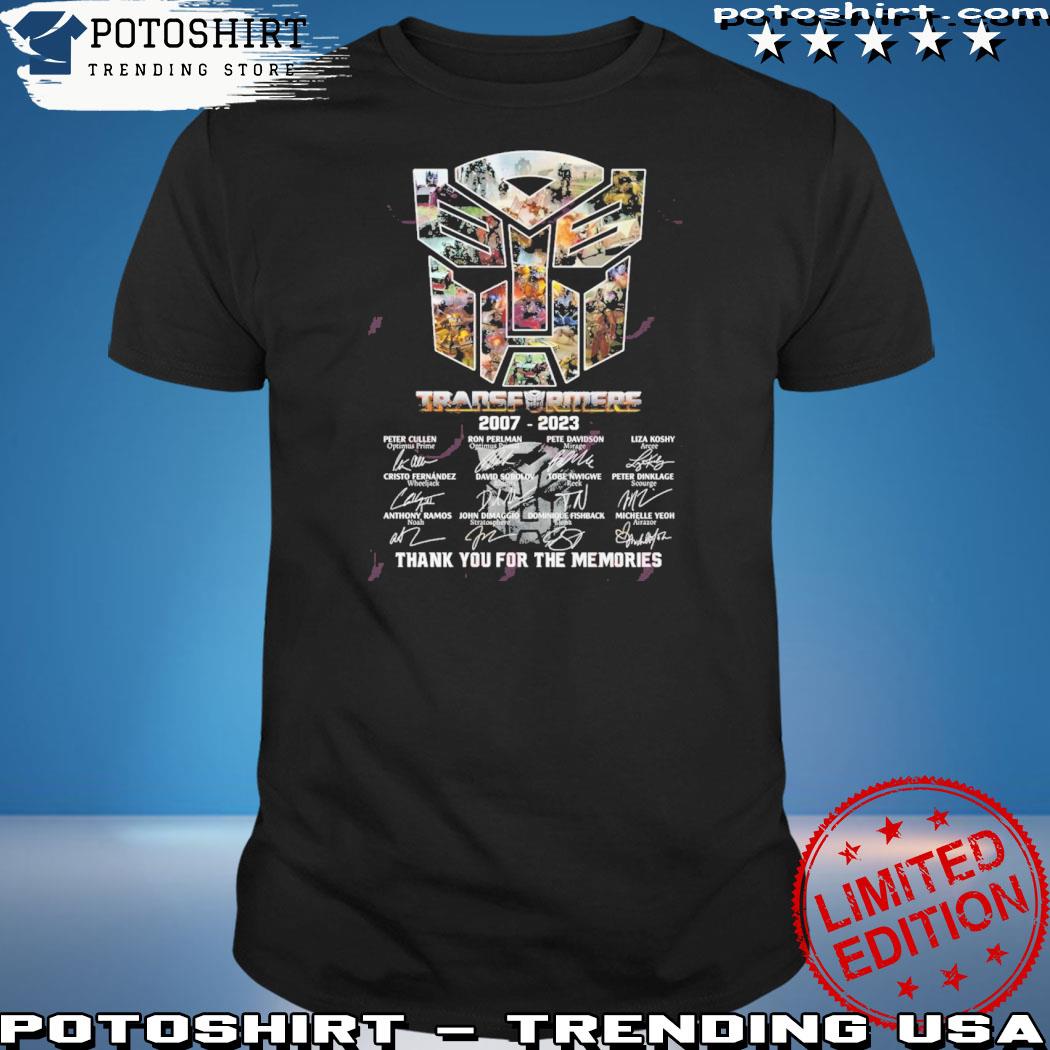 Official transformers 2007 – 2023 Thank You For The Memories T-Shirt