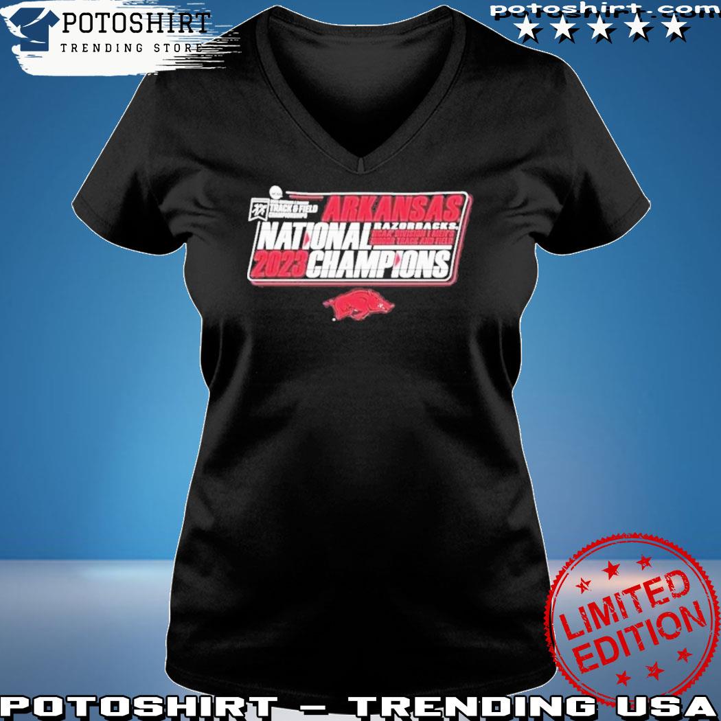 Official university Of Arkansas 2023 Men’s Indoor Track & Field National Champions Shirt Woman shirt
