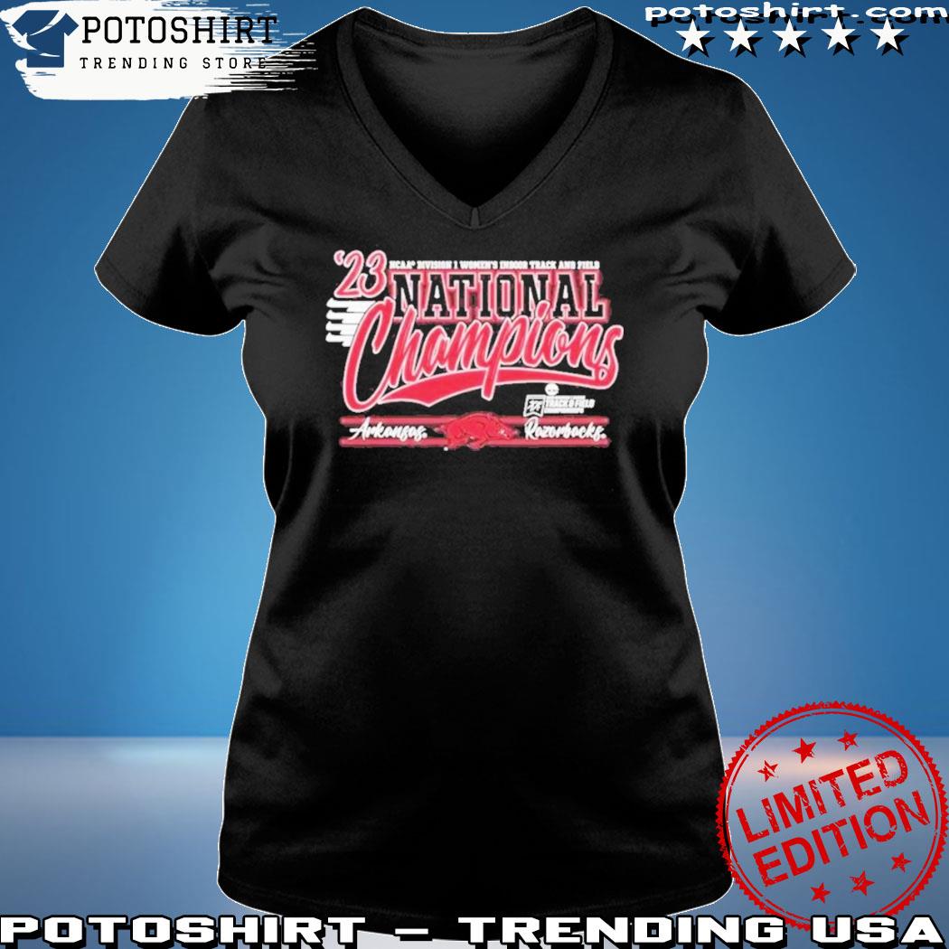 Official university Of Arkansas Women’s Indoor Track & Field 2023 National Champions Shirt Woman shirt