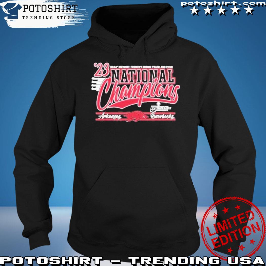 Official university Of Arkansas Women’s Indoor Track & Field 2023 National Champions Shirt hoodie