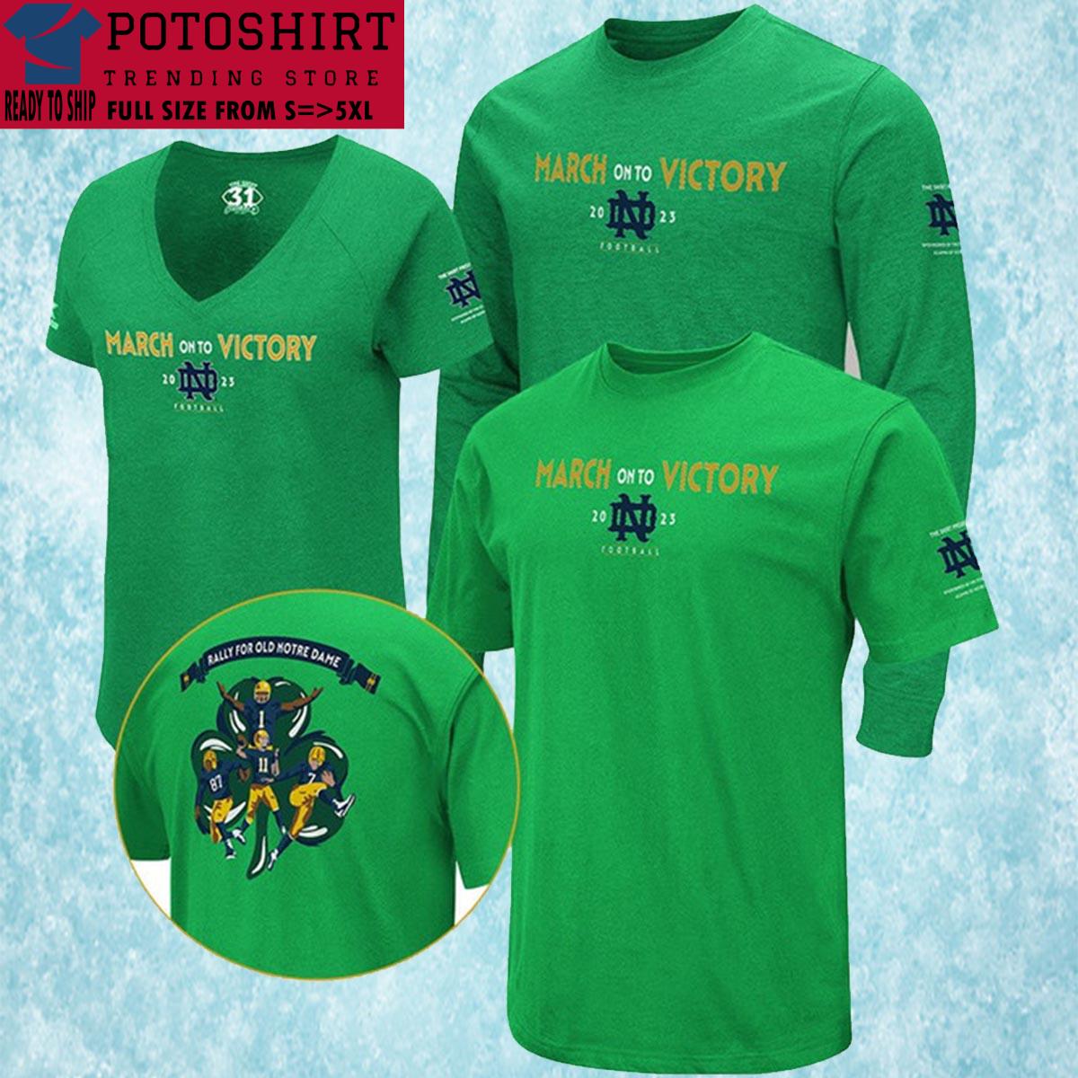 March On To Victory Notre Dame Football 2023 Tee