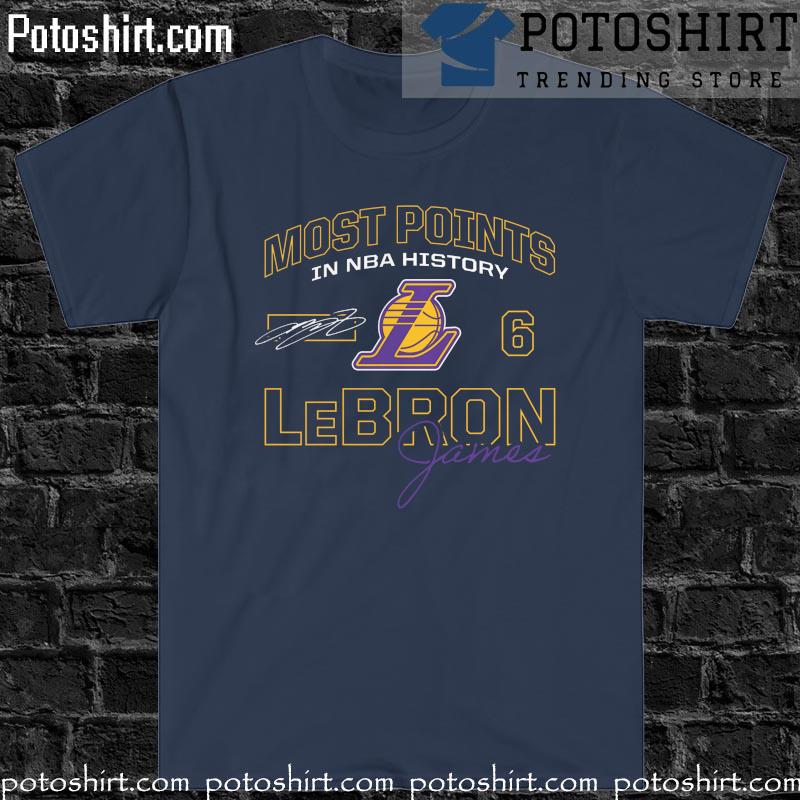 LeBron James NBA Lakers T Shirt Mens Large Blue Short Sleeve