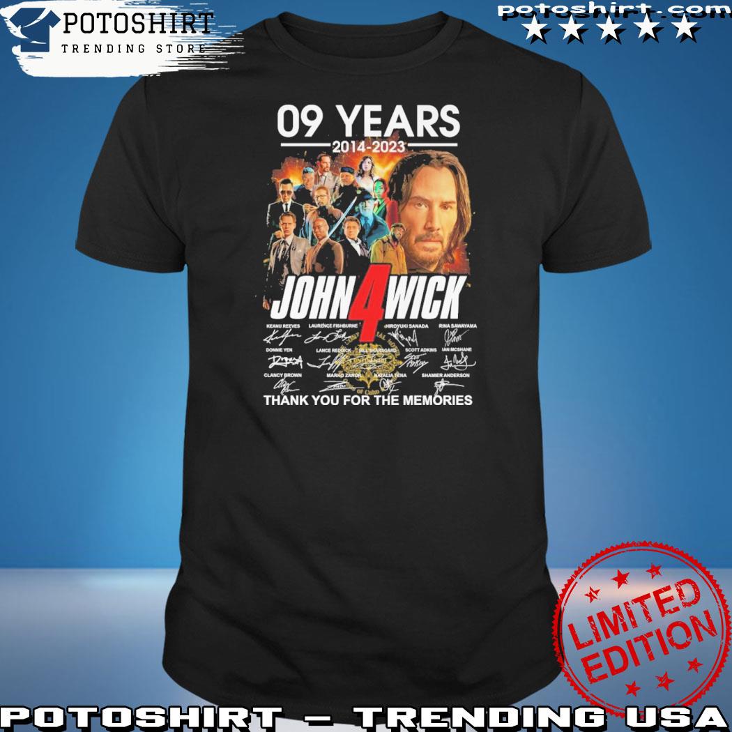 Official 09 years 2014 2023 john wick thank you for the memories T-shirt