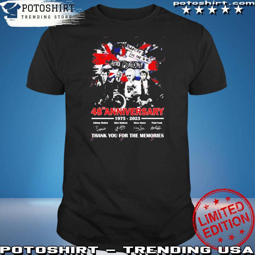 Official 48th Anniversary 1975 – 2023 Sex Pistols Thank You For The Memories T-Shirt