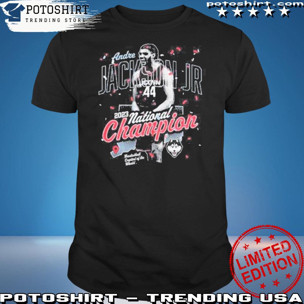 Official andre jackson jr. 2023 national champion basketball capital of the world shirt