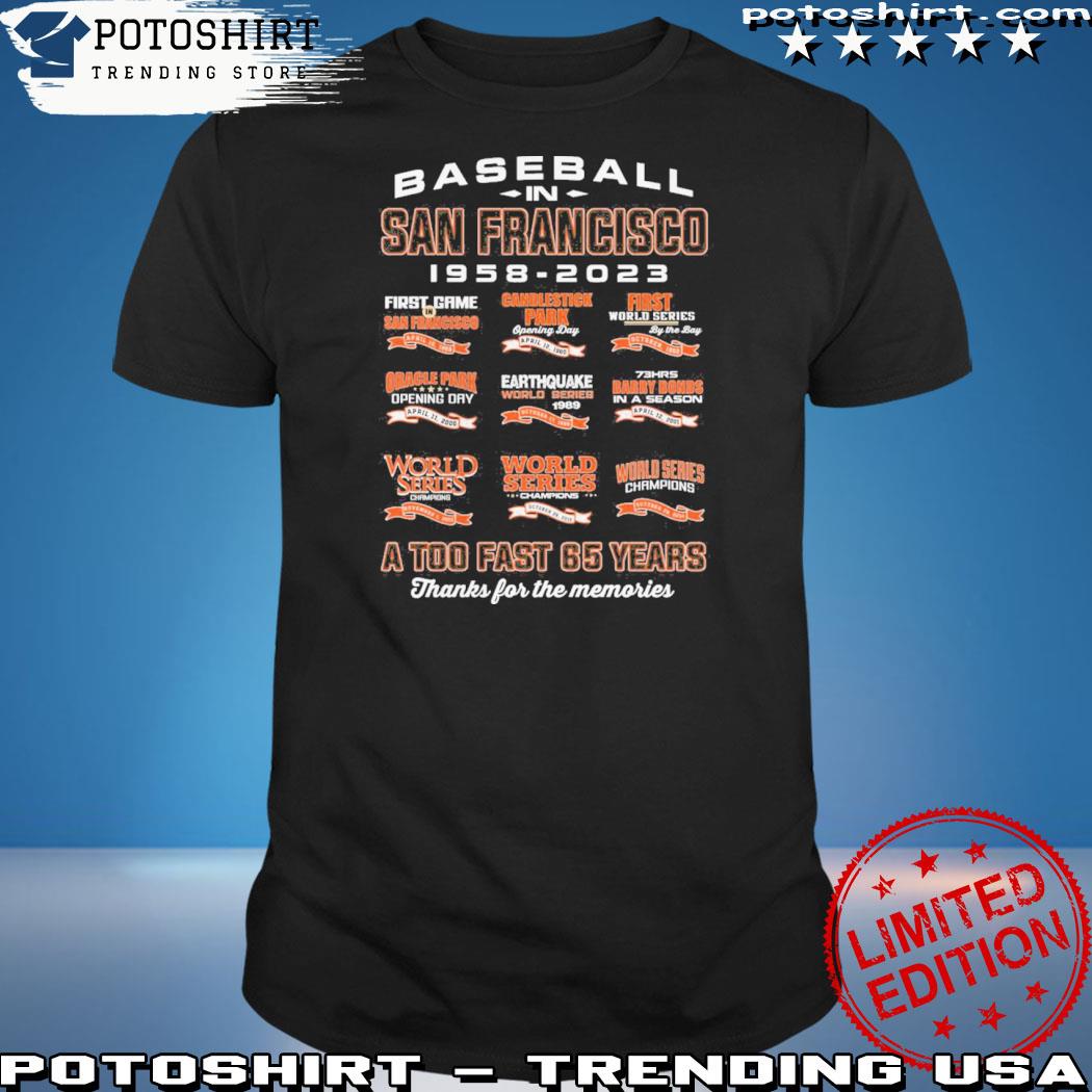 San Francisco Giants Baseball T-shirt Established 1958 