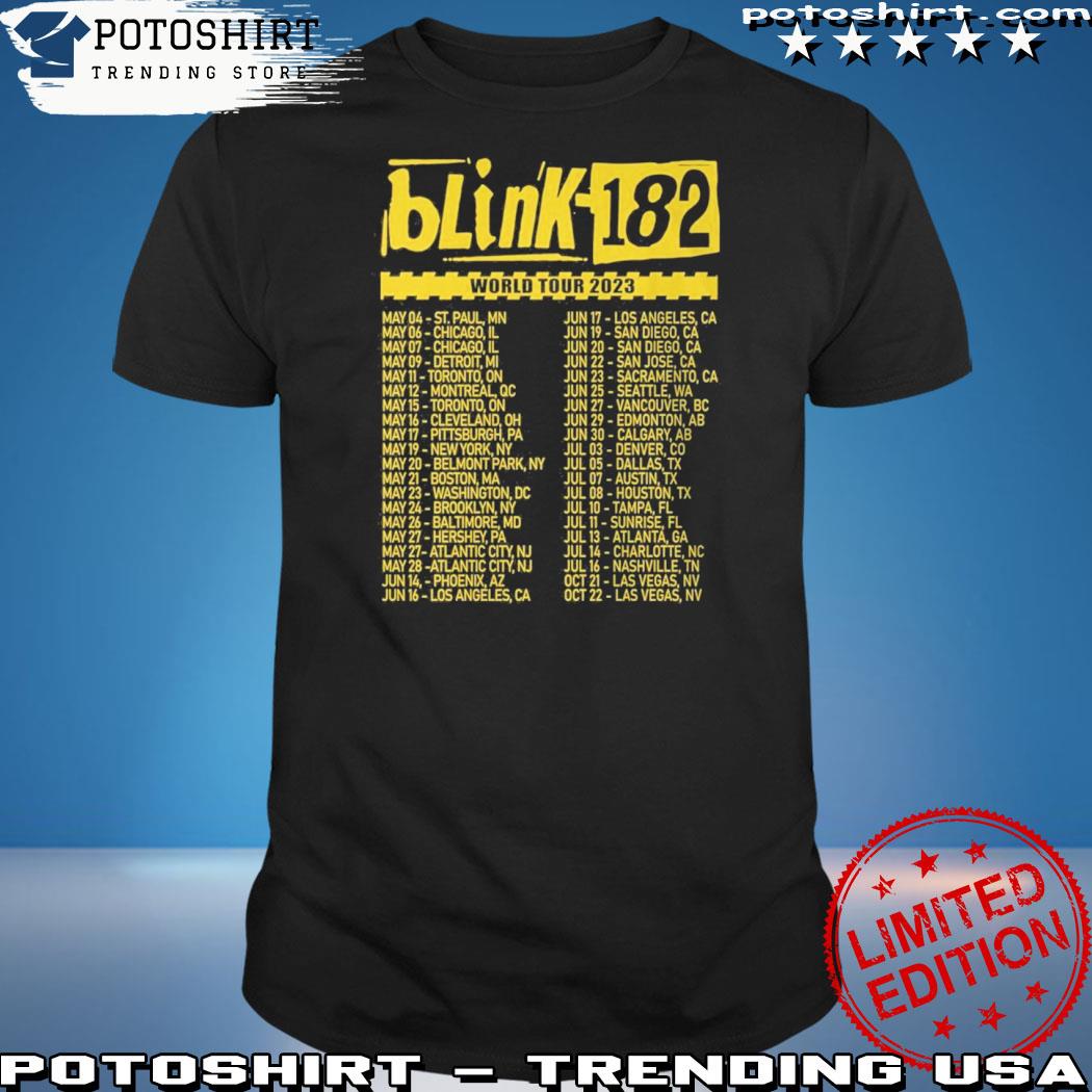 Official blink 182 world tour 2023 shirt