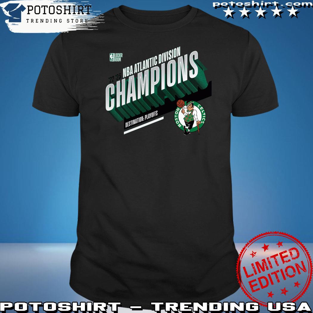 Official boston Celtics Branded 2023 Atlantic Division Champions Locker Room T-Shirt