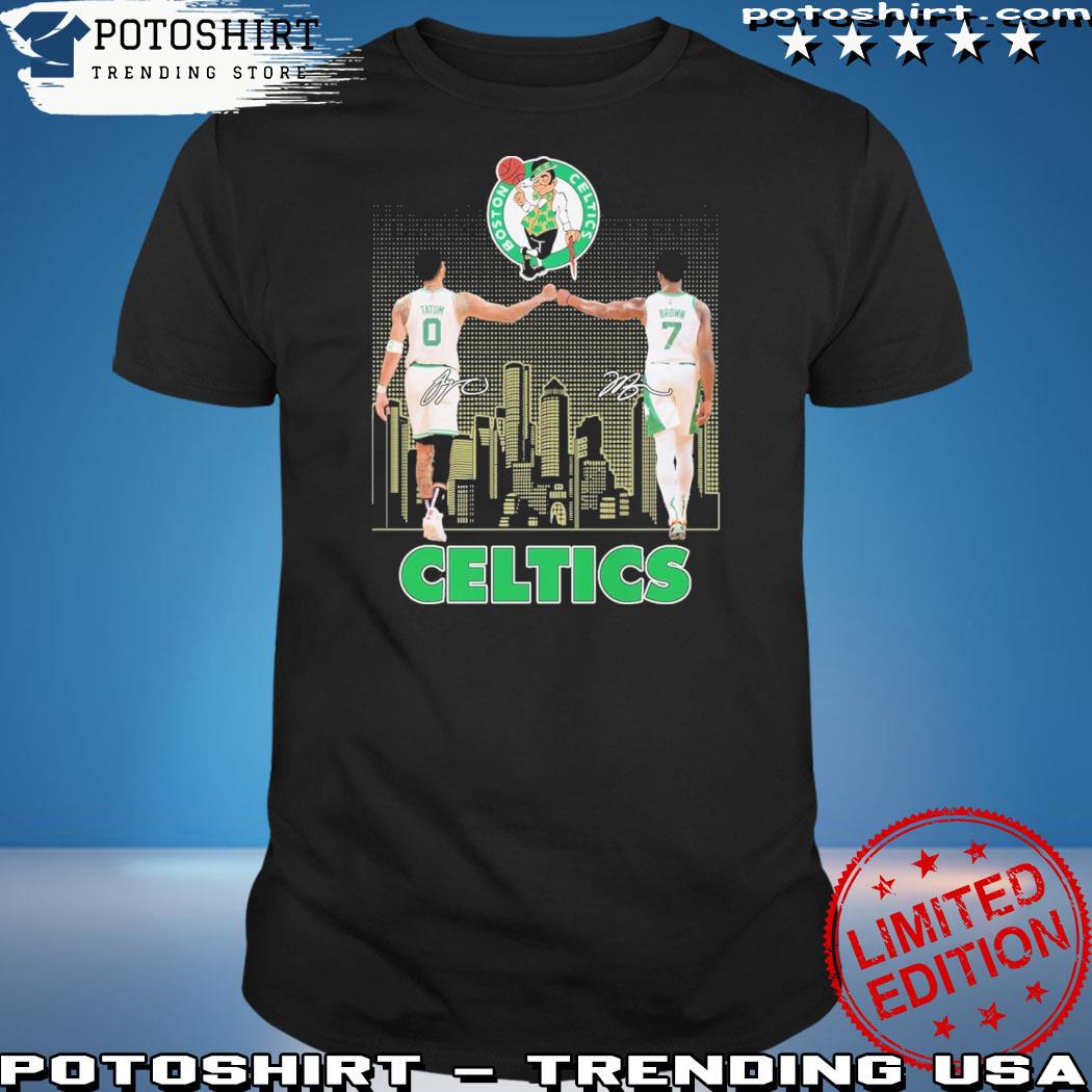Official boston celtics player tatum and brown city logo 2023 shirt