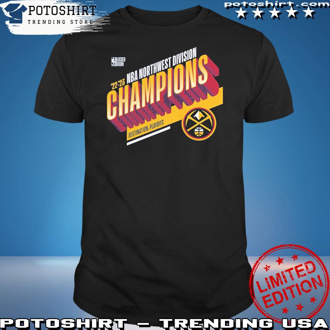 Official denver Nuggets Branded 2023 Northwest Division Champions Locker Room T-Shirt