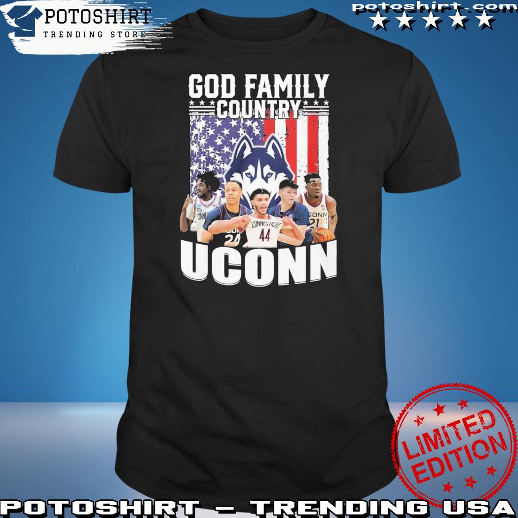Official god Family Country UConn Huskies Basketball T-Shirt