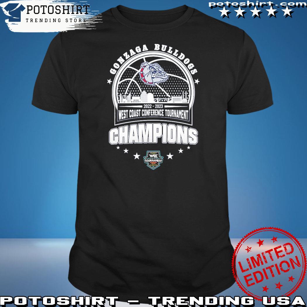 Official gonzaga Bulldogs 2022 2023 west coast conference tournament champions shirt