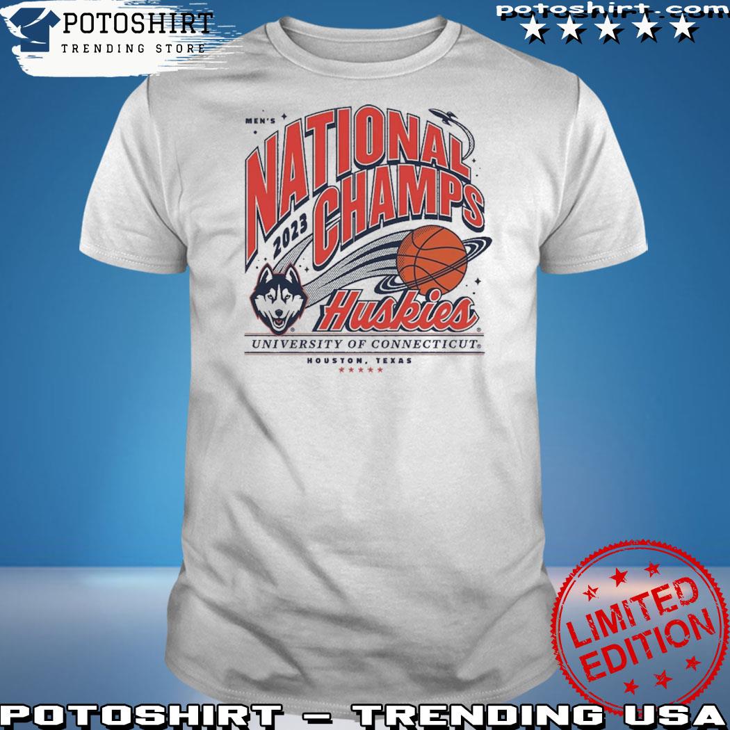 Official homefield Gray UConn Huskies 2023 NCAA Men's Basketball National Champions T-Shirt
