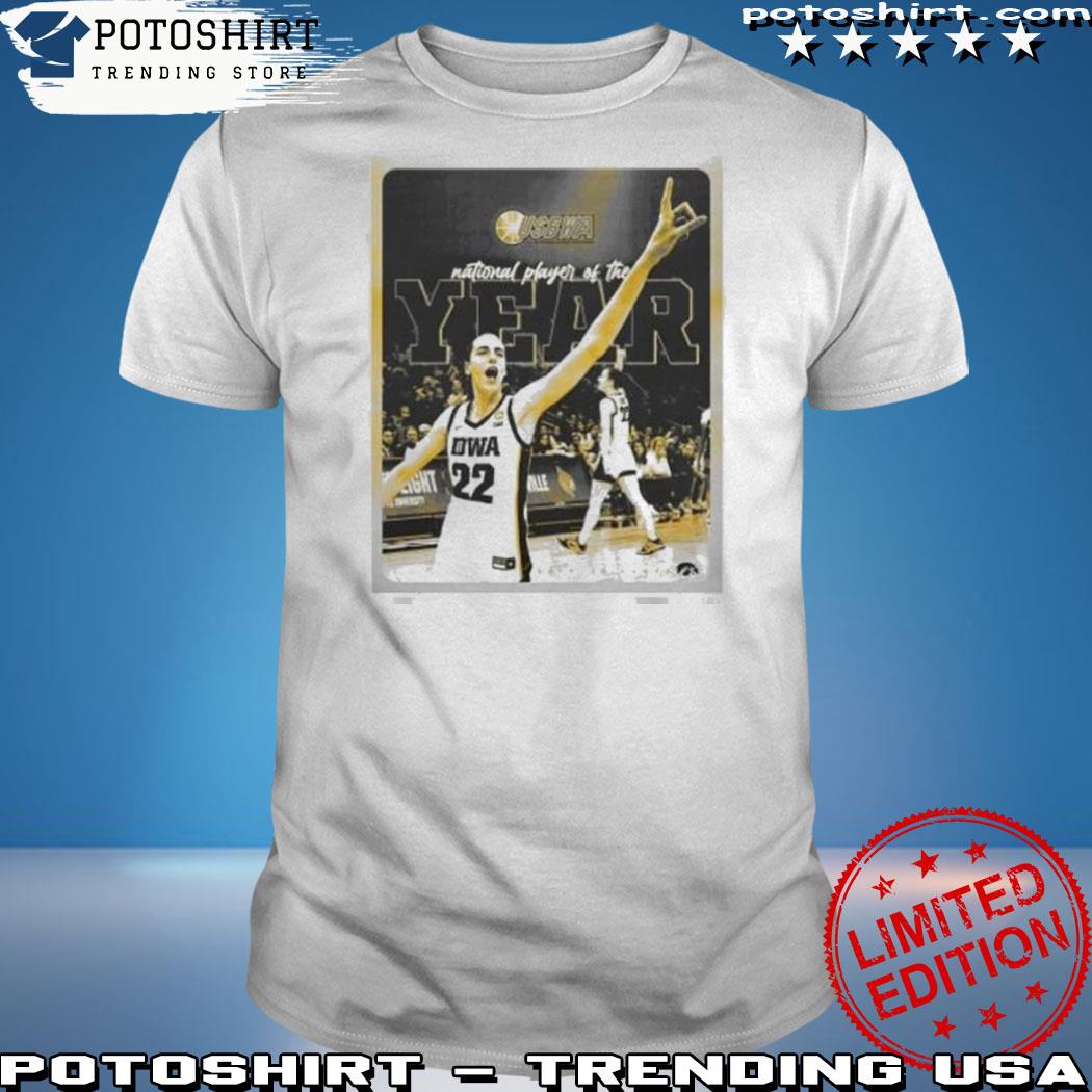 Official iowa Caitlin Clark 22 Usbwa National Player Of The Year shirt