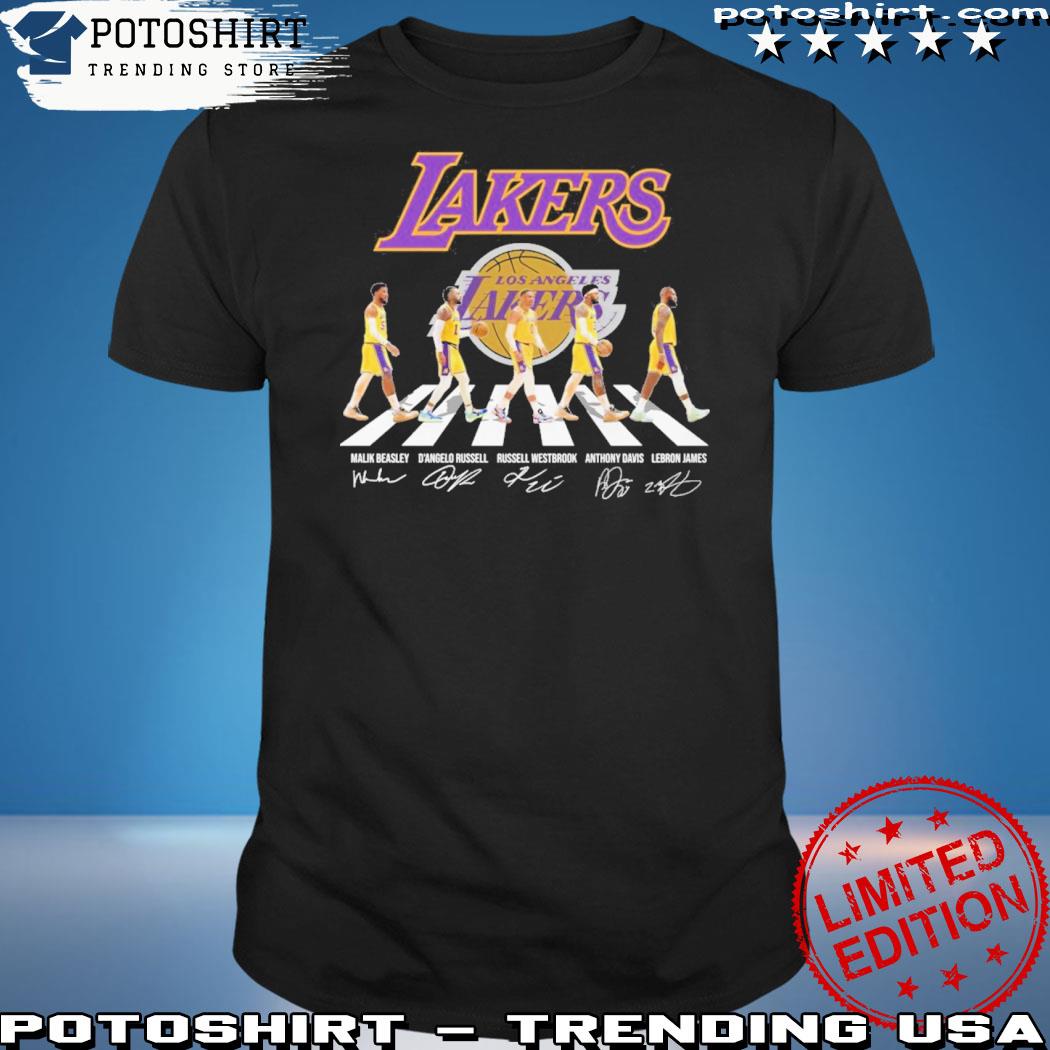 Official lakers team player abbey load signatures 2023 shirt