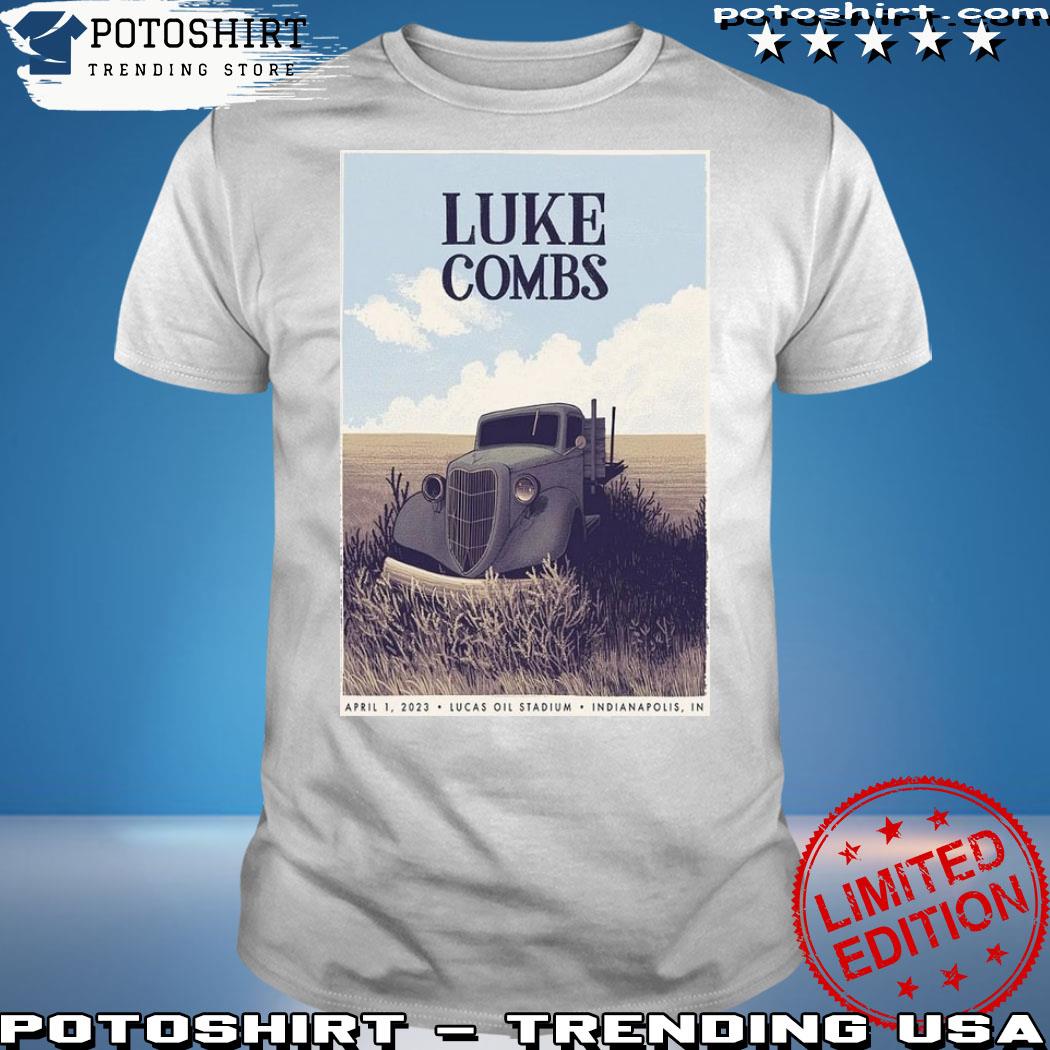 Official luke Combs Lucas Oil Stadium, Indianapolis, IN April 1 2023 Poster shirt