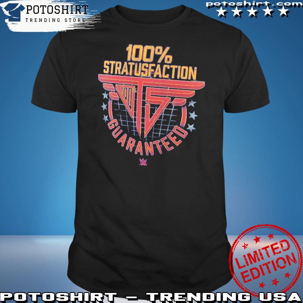 Official men's Fanatics Branded Navy Trish Stratus 100% Stratusfaction T-Shirt