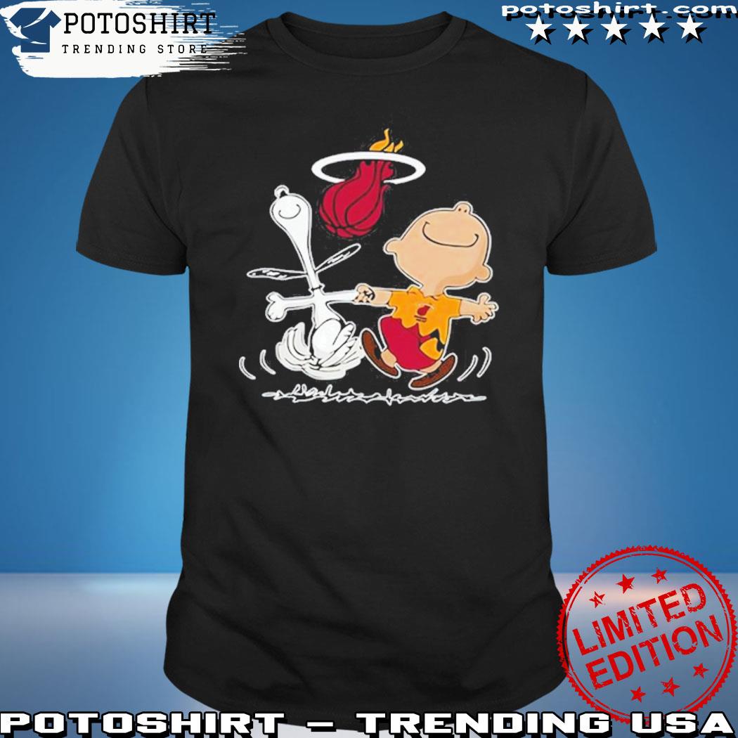 Official miami Heat Charlie Brown Snoopy Miami Heat T-Shirt