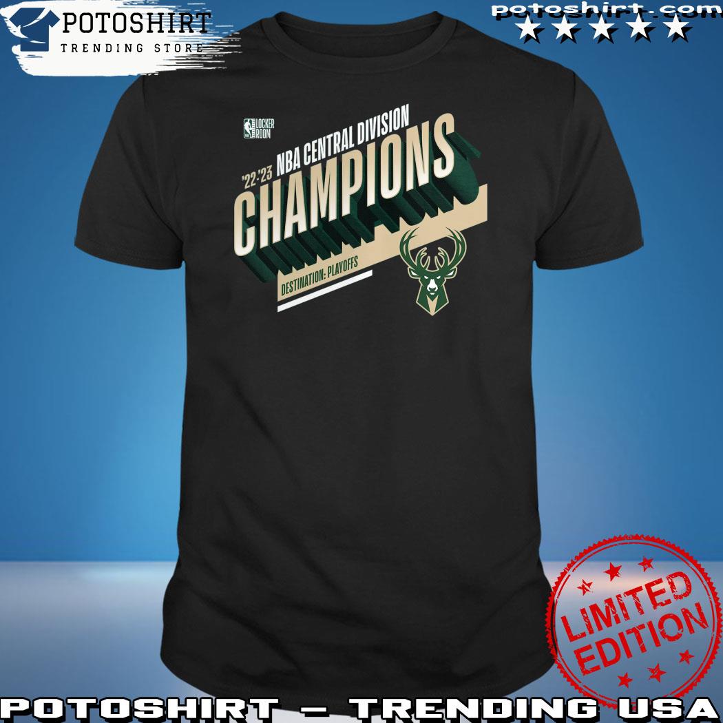 Official milwaukee Bucks Branded 2023 Central Division Champions Locker Room T-Shirt