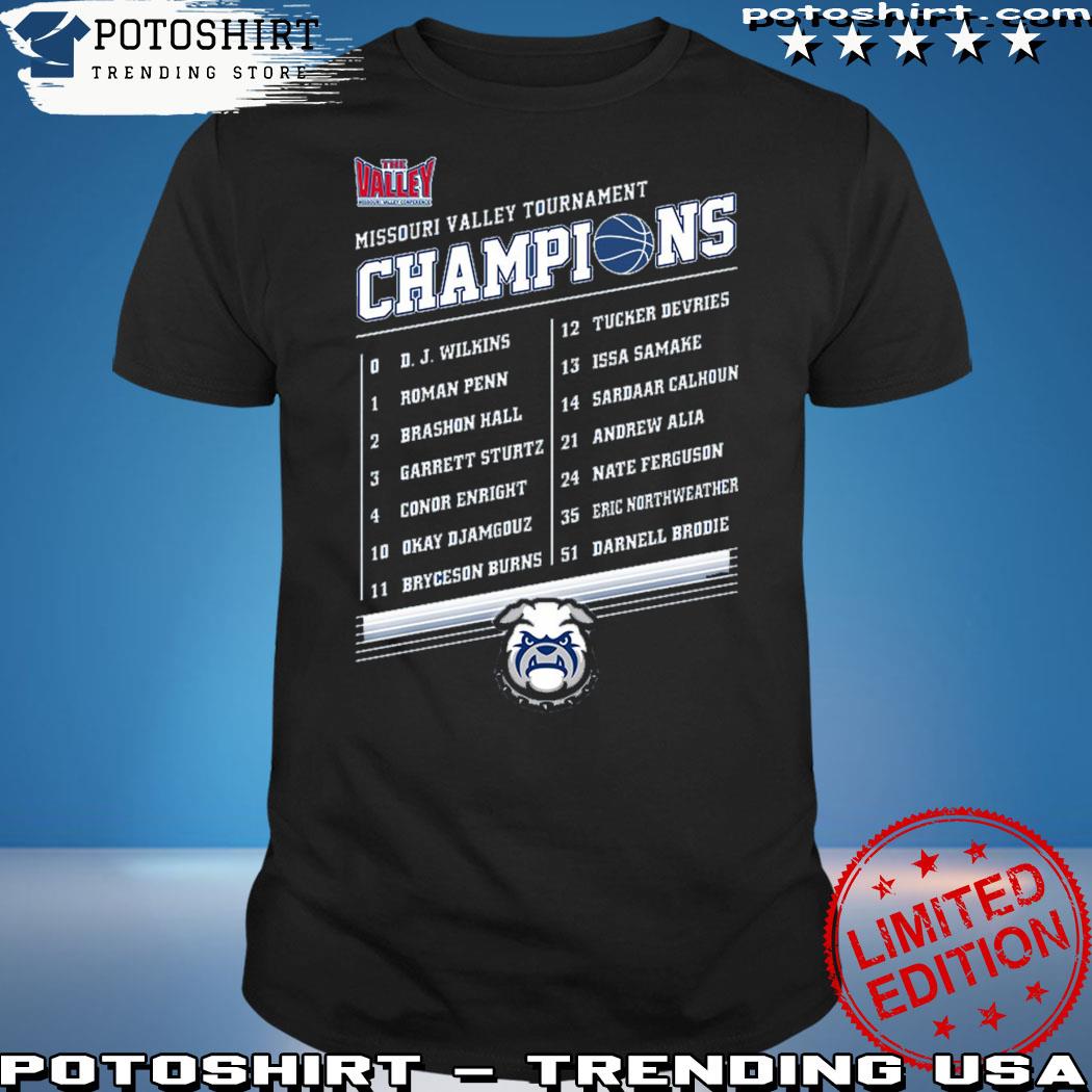 Official missourI valley tournament champions drake Bulldogs team player shirt