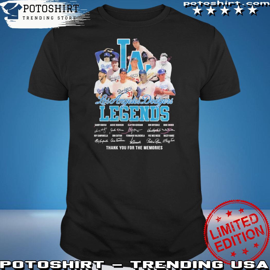 Official mLB Los Angeles Dodgers Legends Thank You For The Memories T-Shirt