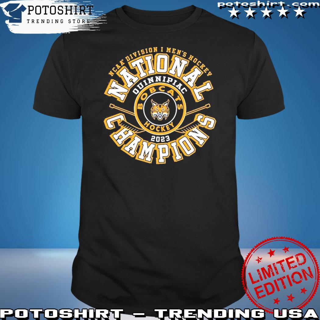Official quinnipiac Bobcats 2023 Ncaa Men’s Ice Hockey National Champions Top Rung T-Shirt