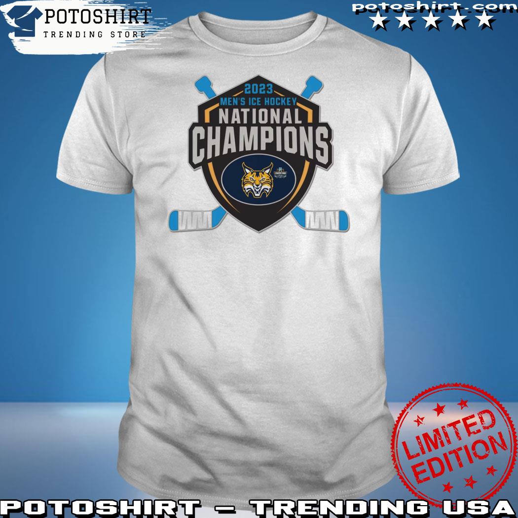 Official quinnipiac Bobcats WinCraft 2023 NCAA Men's Ice Hockey National Champions shirt