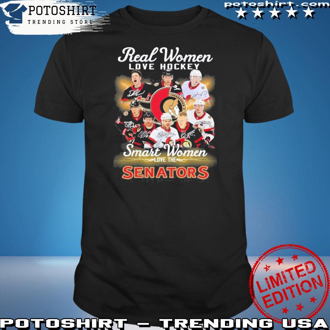 Official real Women Love Hockey Smart Women Love Ottawa Senators T-Shirt