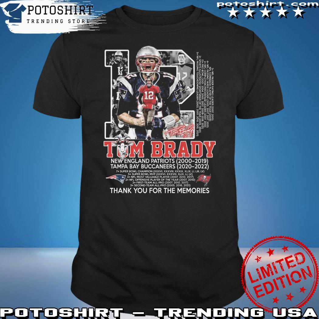 Thank you Tom Brady New England Patriots 2000 2019 Tampa Bay Buccaneers  2020 2022 shirt, hoodie, sweater, long sleeve and tank top