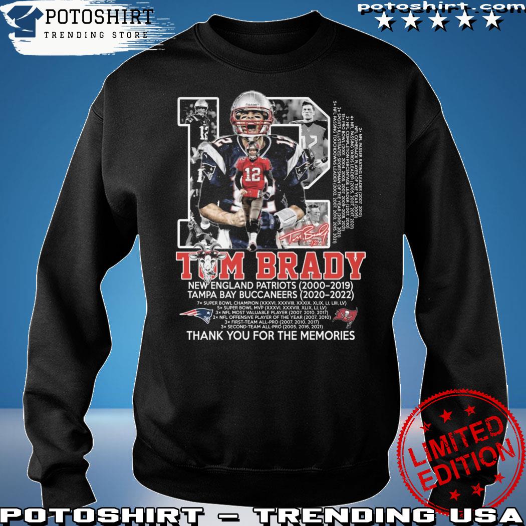 Tom Brady Tampa Bay Buccaneers 2020 – 2023 Thank You For The Memories  T-Shirt, hoodie, sweater, long sleeve and tank top