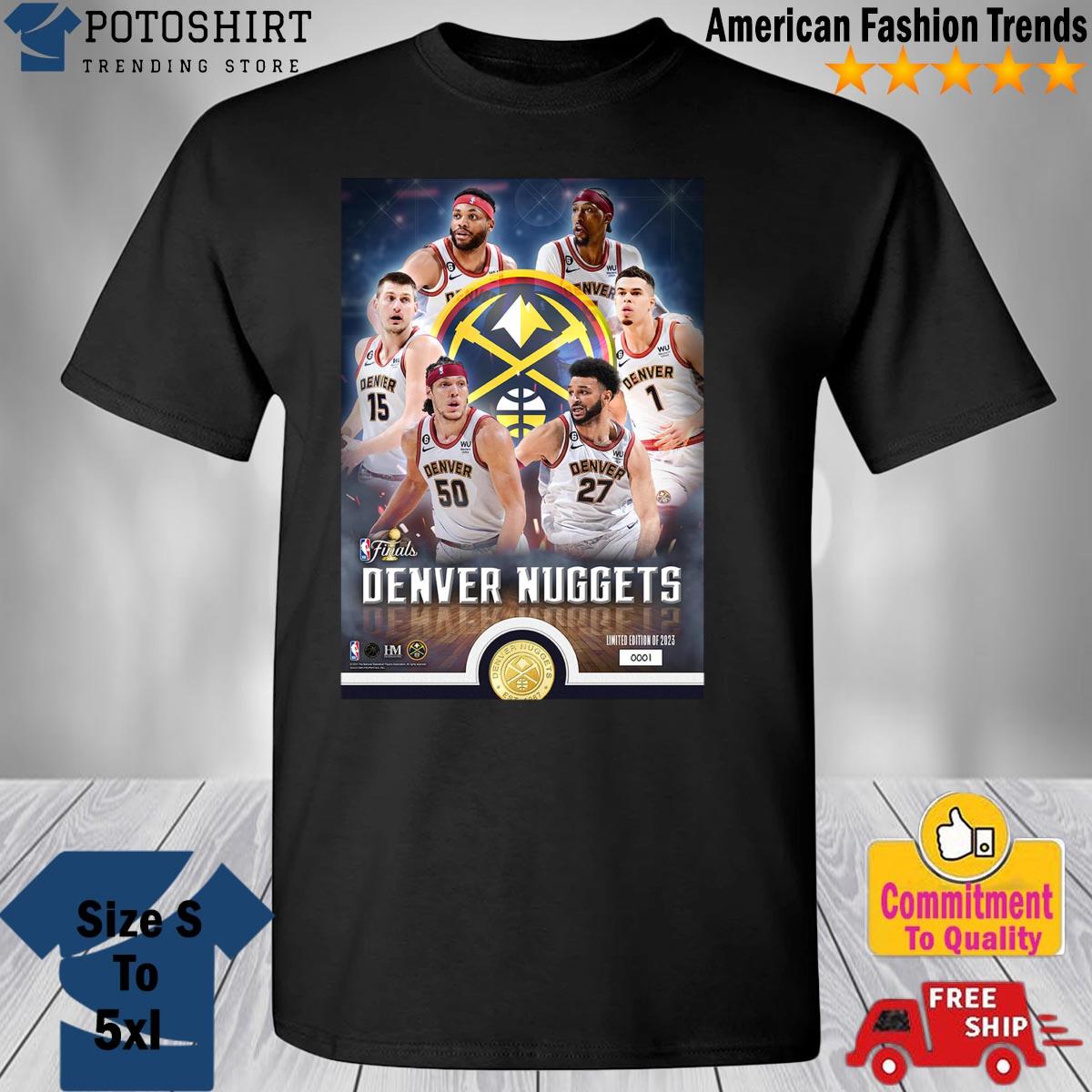 2023 Nuggets NBA Western Conference Champs new design shirt