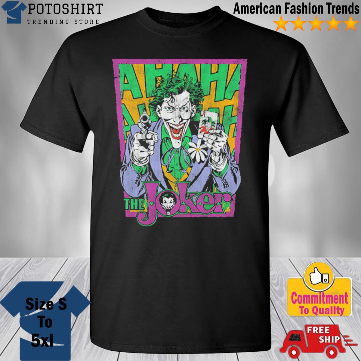 Batman Joker Laughing Men's Black T-shirt
