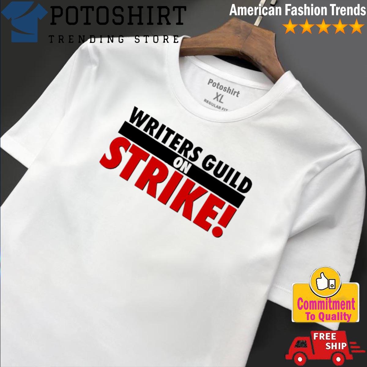 Busy Philipps wearing Writers Guild On Strike Tee Shirt