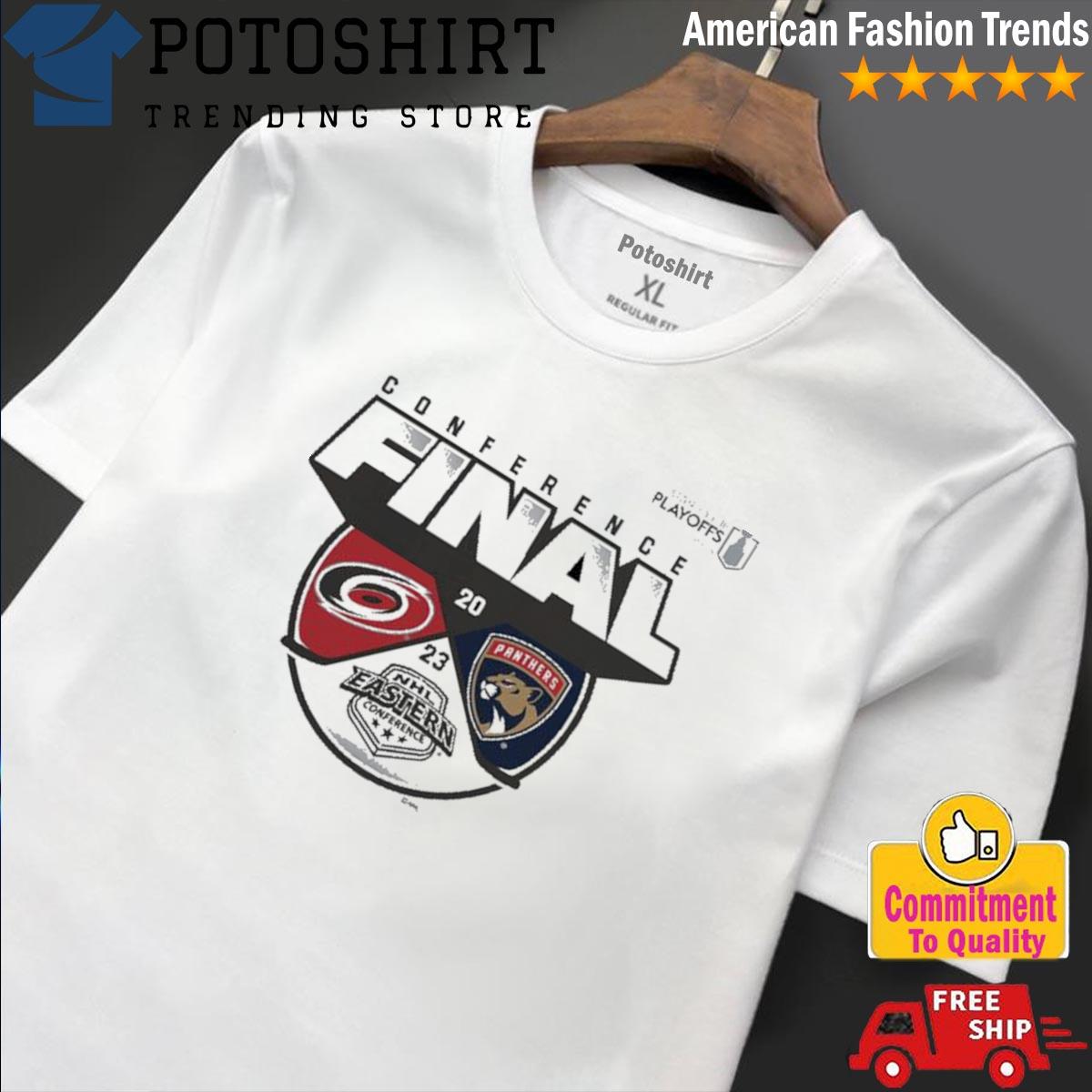 Florida Panthers Vs. Carolina Hurricanes 2023 Eastern Conference Final Faceoff Matchup Shirt
