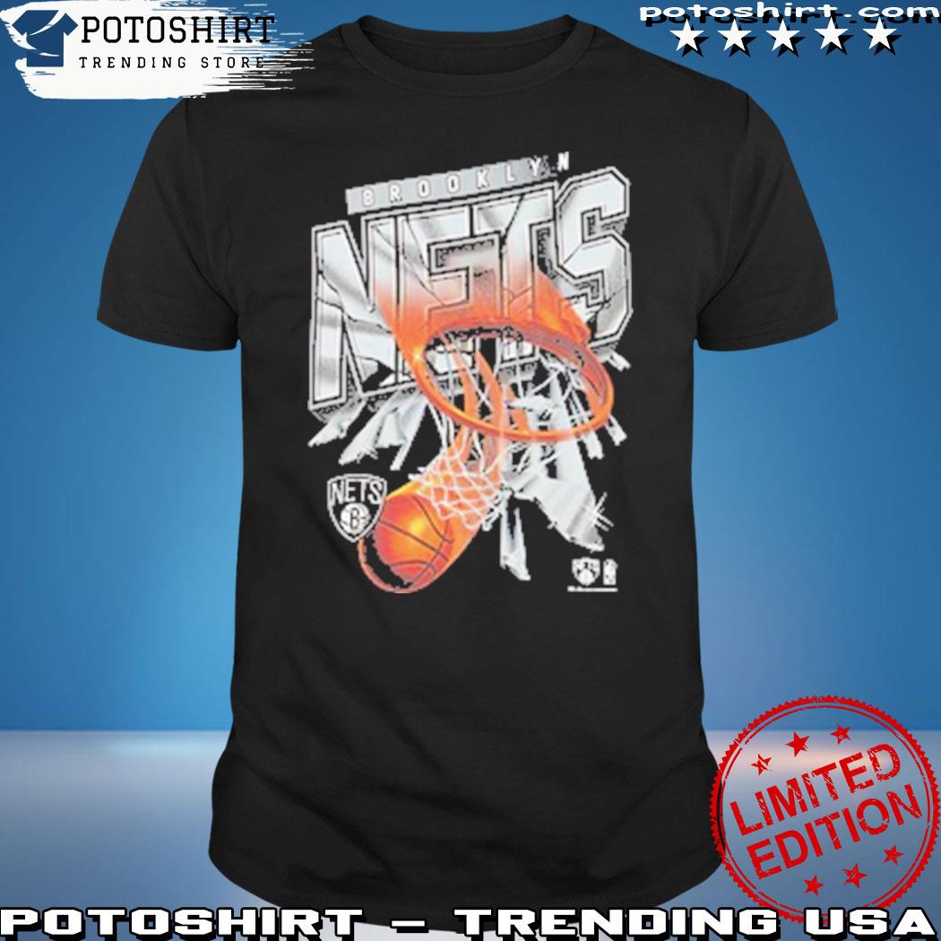 NBA brooklyn nets courtside shattered T-shirt