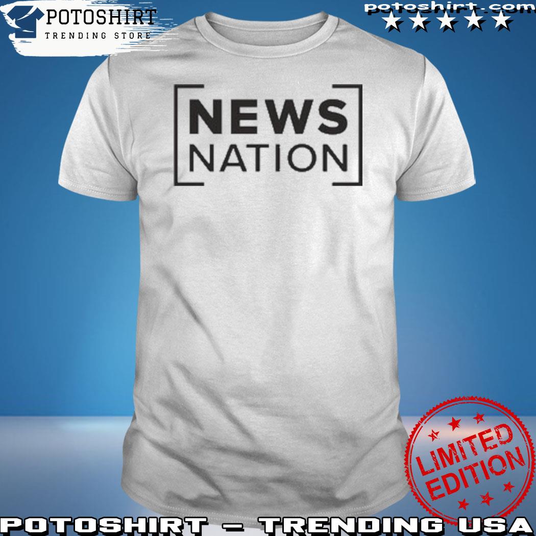 Newsnation logo stacked black T-shirt