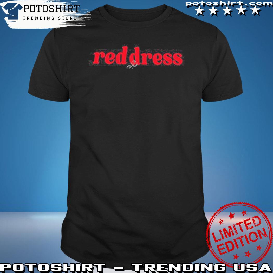 Nick jonas wearing red dress T-shirt