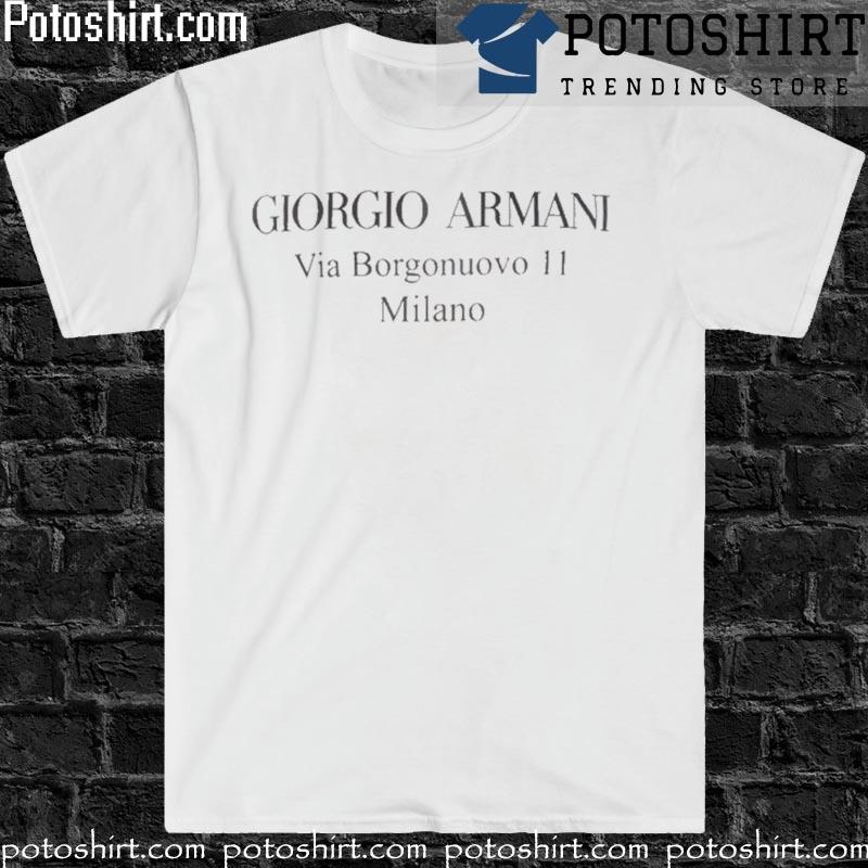 Giorgio Armani Women’s T-shirt white Via Borgonuovo Milan 11 Milano sz 42