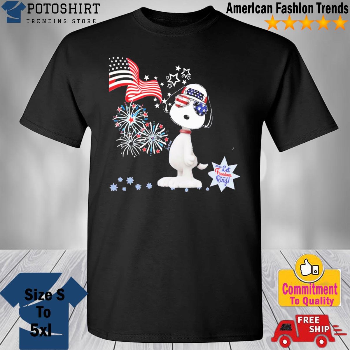 Snoopy Dog Happy 4th Of July Shirt