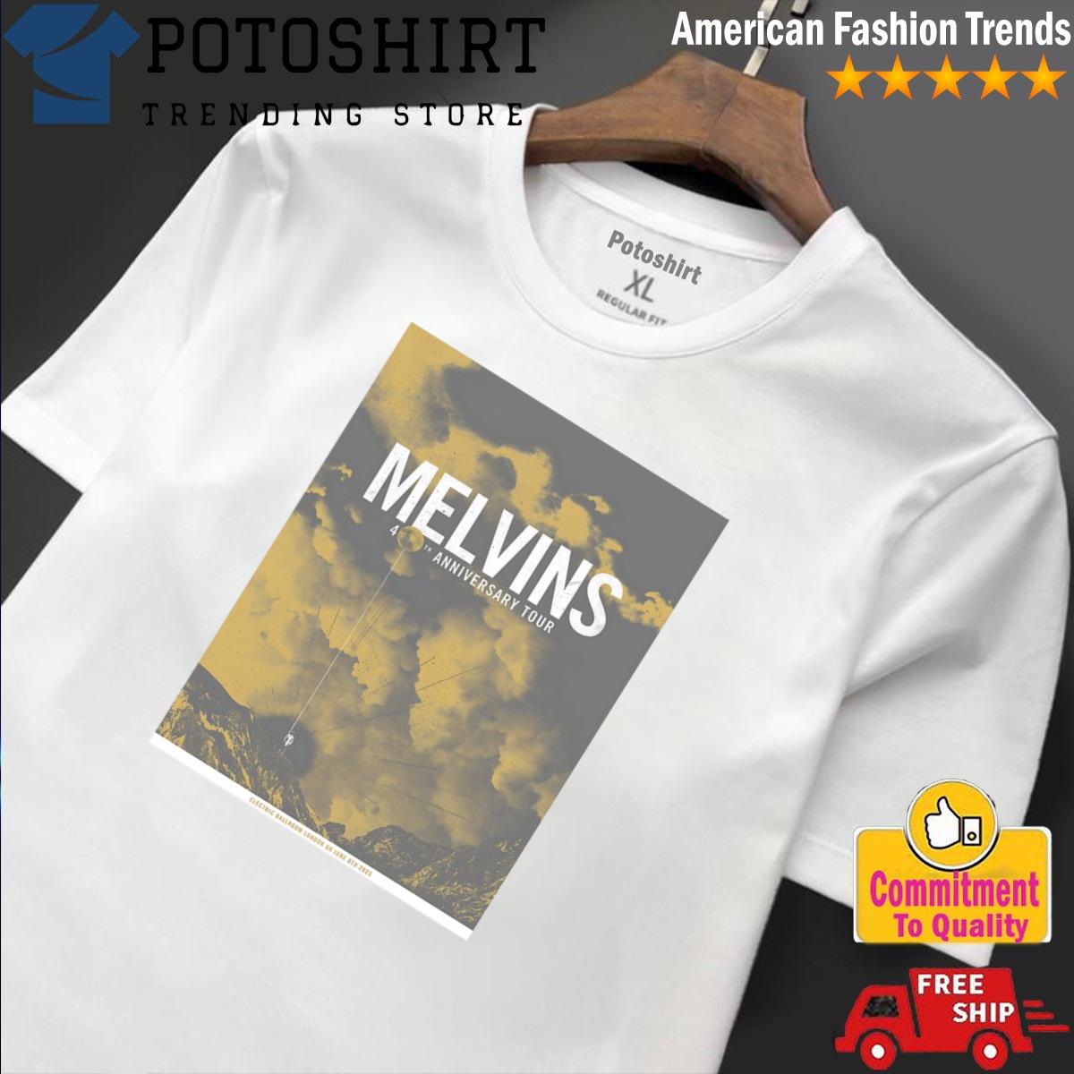 The melvins 40th anniversary tour england poster shirt